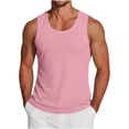 thumbnail image 3 of Mens Undershirts Summer Athletic Sleeveless Crew Neck Solid Color Tank Tops Outdoor Sport Workout Gym Pullover Shirts Activewear, 3 of 7