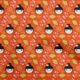 thumbnail image 1 of oneOone Cotton Poplin Twill Orange Fabric Asian Japanese Fan Diy Clothing Quilting Fabric Print Fabric By Yard 56 Inch Wide, 1 of 4