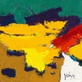 thumbnail image 3 of van den Berg, Jos 20x20 Black Modern Framed Museum Art Print Titled - Yellow Plains, 3 of 5