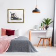 thumbnail image 2 of Stupell Industries Fashion Forward Pleated Sneaker Designer Glam Style Metallic Gold Framed Floating Canvas Wall Art, 24x30, by Ziwei Li, 2 of 5