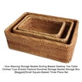 thumbnail image 3 of Youkk Wood Handmade Storage Box With Storage Basket Organizer Box Rattan Traditional Rattan For Easy Organizer Box Storage Small square basket three-piece, 3 of 5