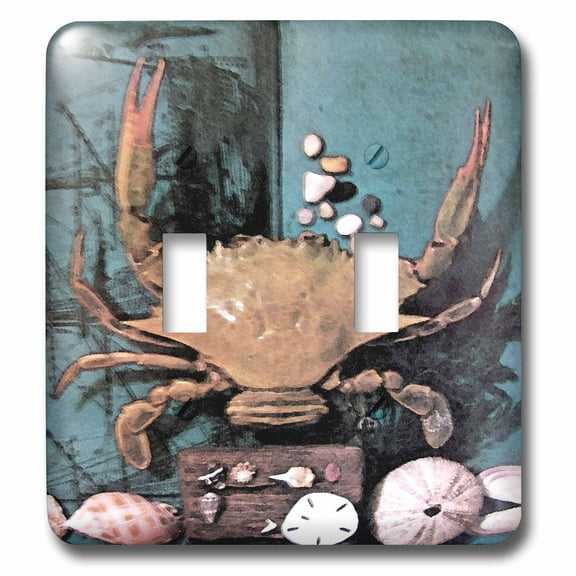 3dRose, Crabby Shells, double toggle switch