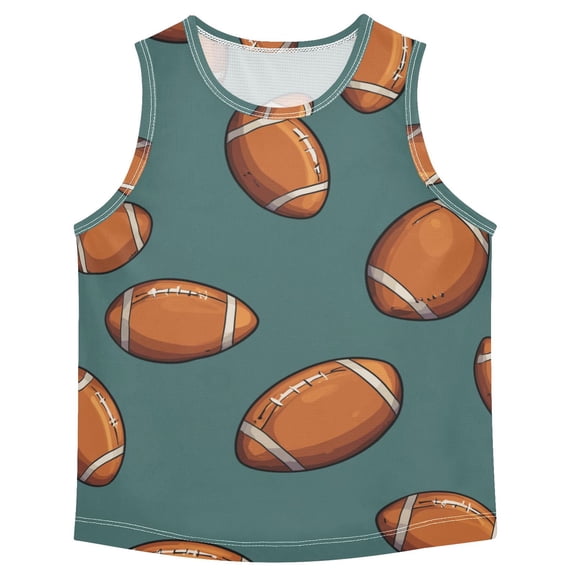 Rugby Football Cartoon Seamless Vest Undershirt Tank Top Sleeveless Quick Dry 3T