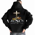 thumbnail image 3 of Jesus Saved My Life Hoodie-Unisex Graphic Pullover Hoodie, Cross and Crown Design, Long Sleeve, Soft Cotton Blend Material, 3 of 6