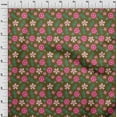 thumbnail image 3 of oneOone Cotton Silk Fabric Leaves & Floral Artistic Decor Fabric Printed BTY 42 Inch Wide, 3 of 4