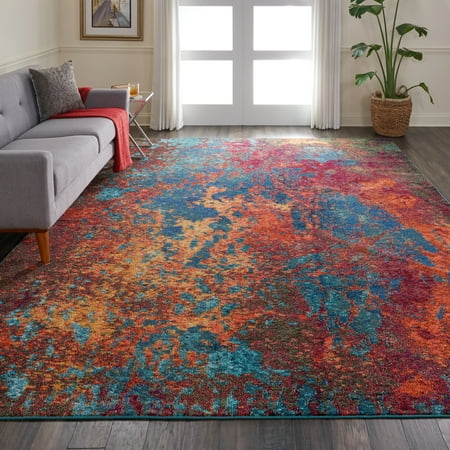 Nourison Celestial Colorful Abstract Atlantic Area Rug