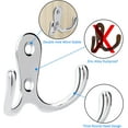 thumbnail image 2 of Kitchen Wall Mounted Bi-Metal Hook with Screw Cap (Silver) 10 Pieces, 2 of 5