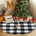 thumbnail image 4 of Christmas Plaid Tree Skirt Fabric Cloth Easy Install Split Design Long-Lasting Tree Base Decor Holiday Gift Accent, 4 of 6