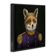 thumbnail image 4 of Stupell Industries Military Coat Fox Novelty & Humor Painting Black Floater Framed Canvas Art Print Wall Art, 25 x 25, 4 of 10