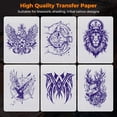 thumbnail image 3 of Plantilla MUNBYN de papel para transferencia de tatuajes, 100 hojas, tamaño A4, 3 of 7