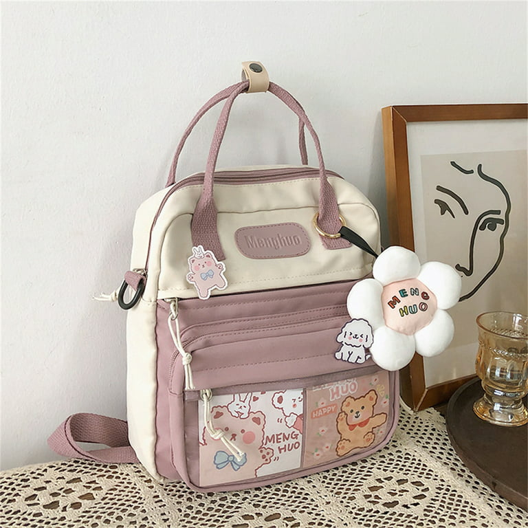 Kawaii Backpack With Kawaii Pins And Accessories, Kawaii Aesthetic  Backpack, Cute Ita Bag, Japanese Backpack, Jk Uniform Bag 