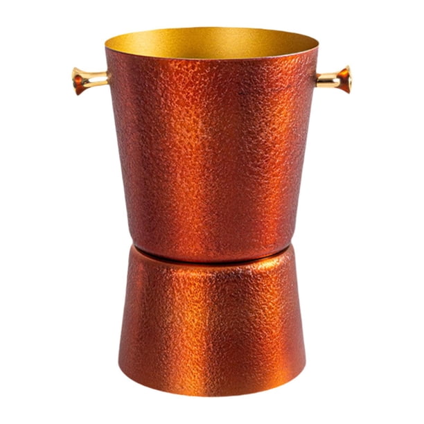 Cubo de hielo para fiestas Cubo de champán Cubo de bebidas Cubo de vino Tina de bebidas Oro rojo