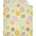 thumbnail image 2 of Yibo Milk Tea Brown Blanket Flannel Soft and Comfortable Anti-static Bed Sofa Blanket, 2 of 7