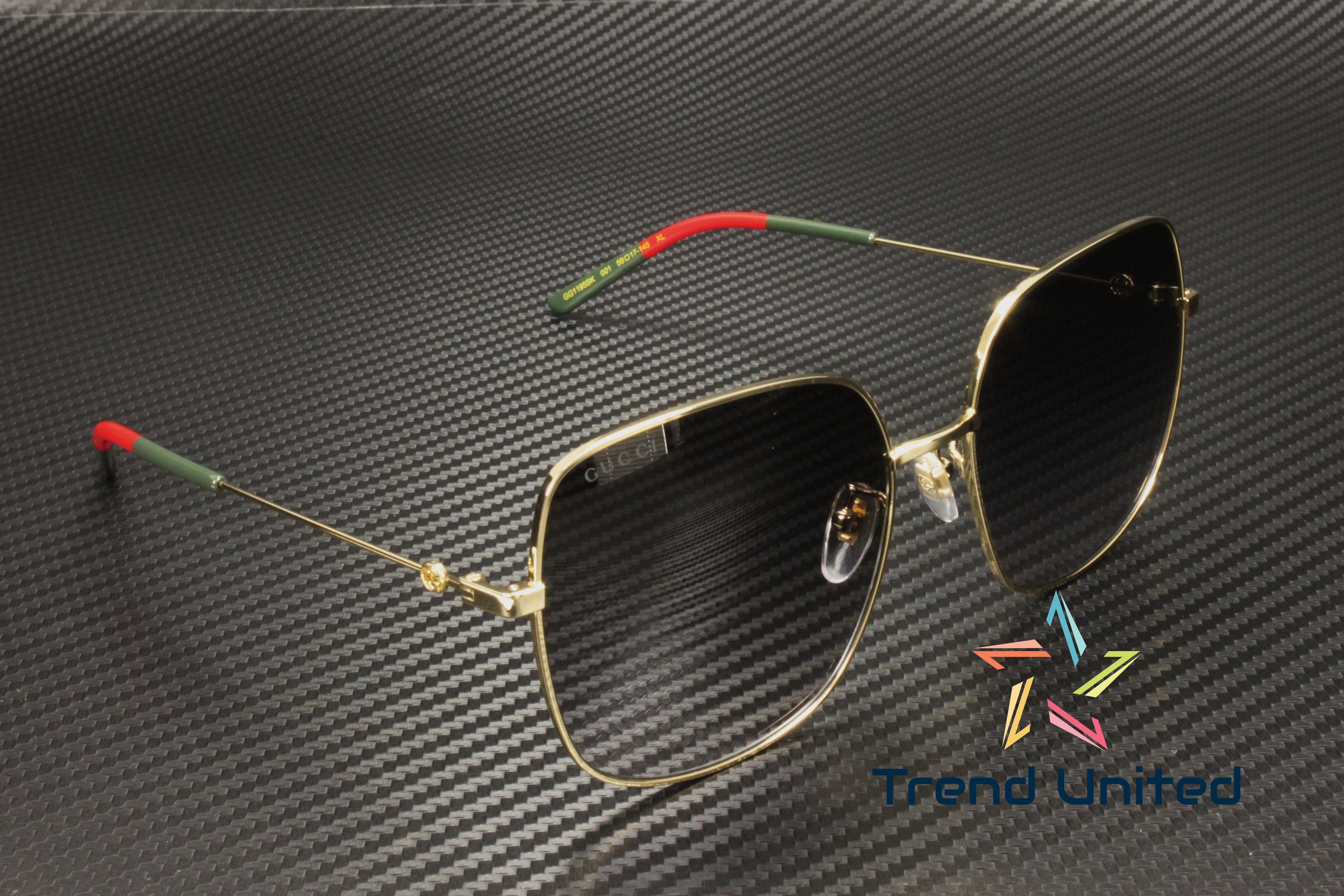 Sunglasses Gucci GG 1195 SK- 001 Gold / Grey - Walmart.com