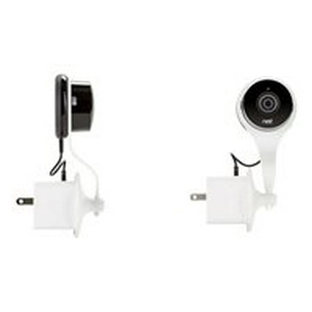 Wasserstein - 360° Swivel AC Outlet Mount for Nest Cam and Dropcam PRO Security Cameras - White