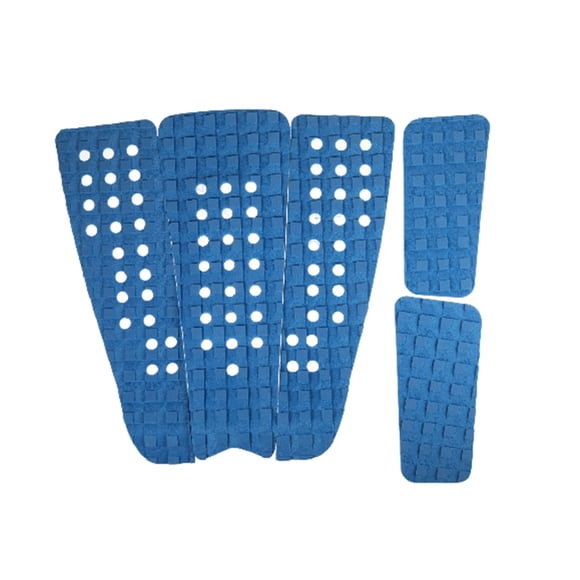 Yuarrent Tabla de surf de 5 uds., combinación de tracción frontal, cubierta de EVA, agarre adhesivo resistente a la corrosión, cola antideslizante de Deportes acuáticos Azul Yuarrent OD031733-03B