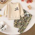 thumbnail image 2 of HCNTES Baby Boy Winter Clothes Toddler Boy Fall Winter Clothes Baby Camo Outfits Retro Embroidery Sweatshirts + Pants Set, 2 of 9