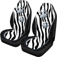 thumbnail image 5 of Pzuqiu Car Seat Covers Set Easy to Install Polyester, Compatible with Sedan Seats Car Seats, for Truck Trucks, Black and White Striped Claw Marks, 5 of 10