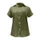 thumbnail image 3 of Camisa Blusa básica para mujer Blusa de lino de algodón con traje de vacaciones con bolsillo (Verde XXXL) Ygjytge Verde T 3EG para Mujer, 3 of 9