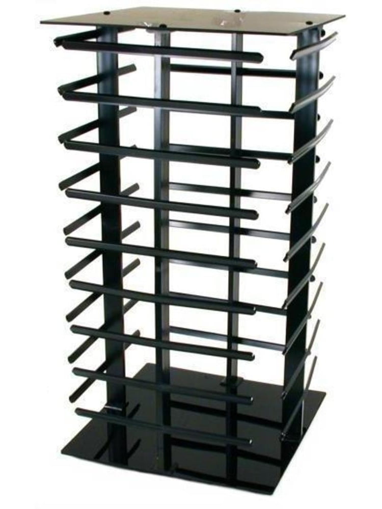 Plastic Rotating Black Earring Display Stand Holder with 72 Earring Holes 
