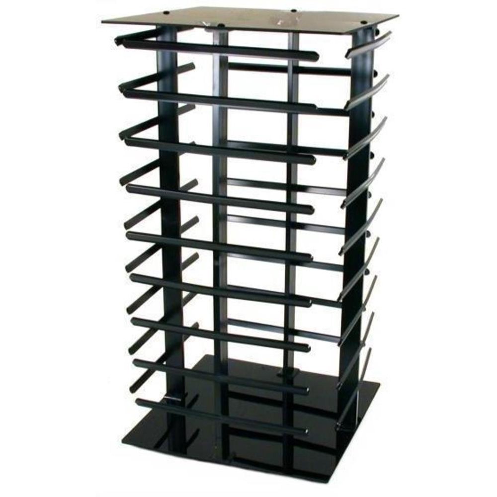 Revolving Rotating Earring Counter Display Stand 4 Sided Black