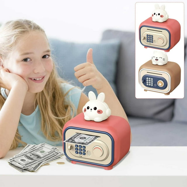 Sentmoon Boys Toy Birthday Gift for 4 Year Old Boy Cute Pet Bank with Both In And Out Function Children's Bank with Large Capacity New Model with Fingerprint Password Storage Cabinet