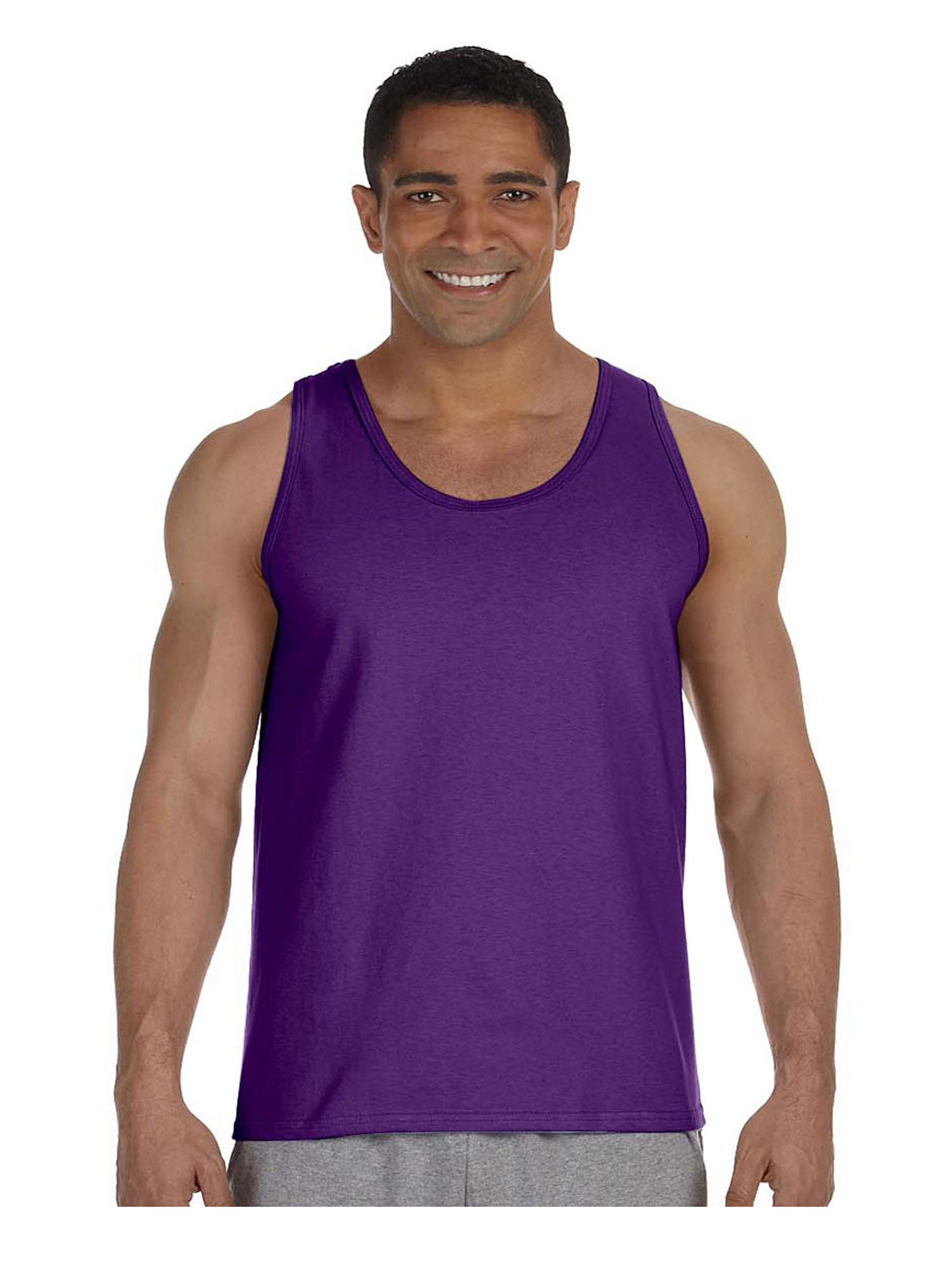 Gildan Men's Preshrunk Banded Bottom Hem Tank Top, Style G2200