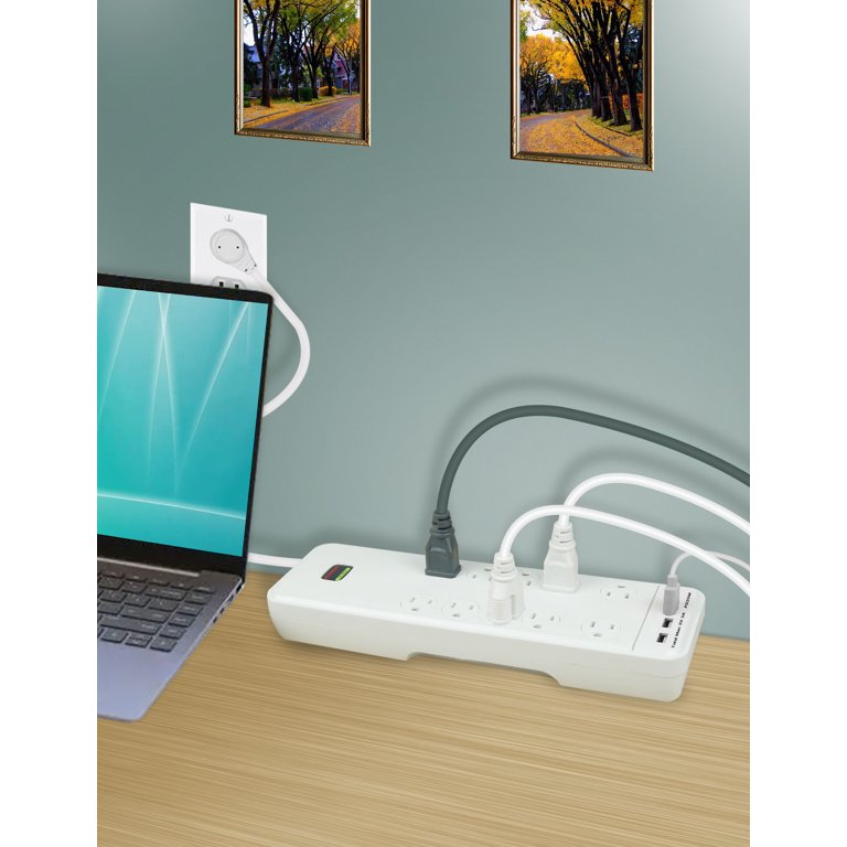 Hyper Tough Indoor 10-Outlet Surge Protector with 10ft Cord 2480