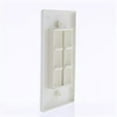 thumbnail image 3 of Leviton QuickPort Single-Gang 6-Port Wallplate - Mounting Plate - Almond, 3 of 3