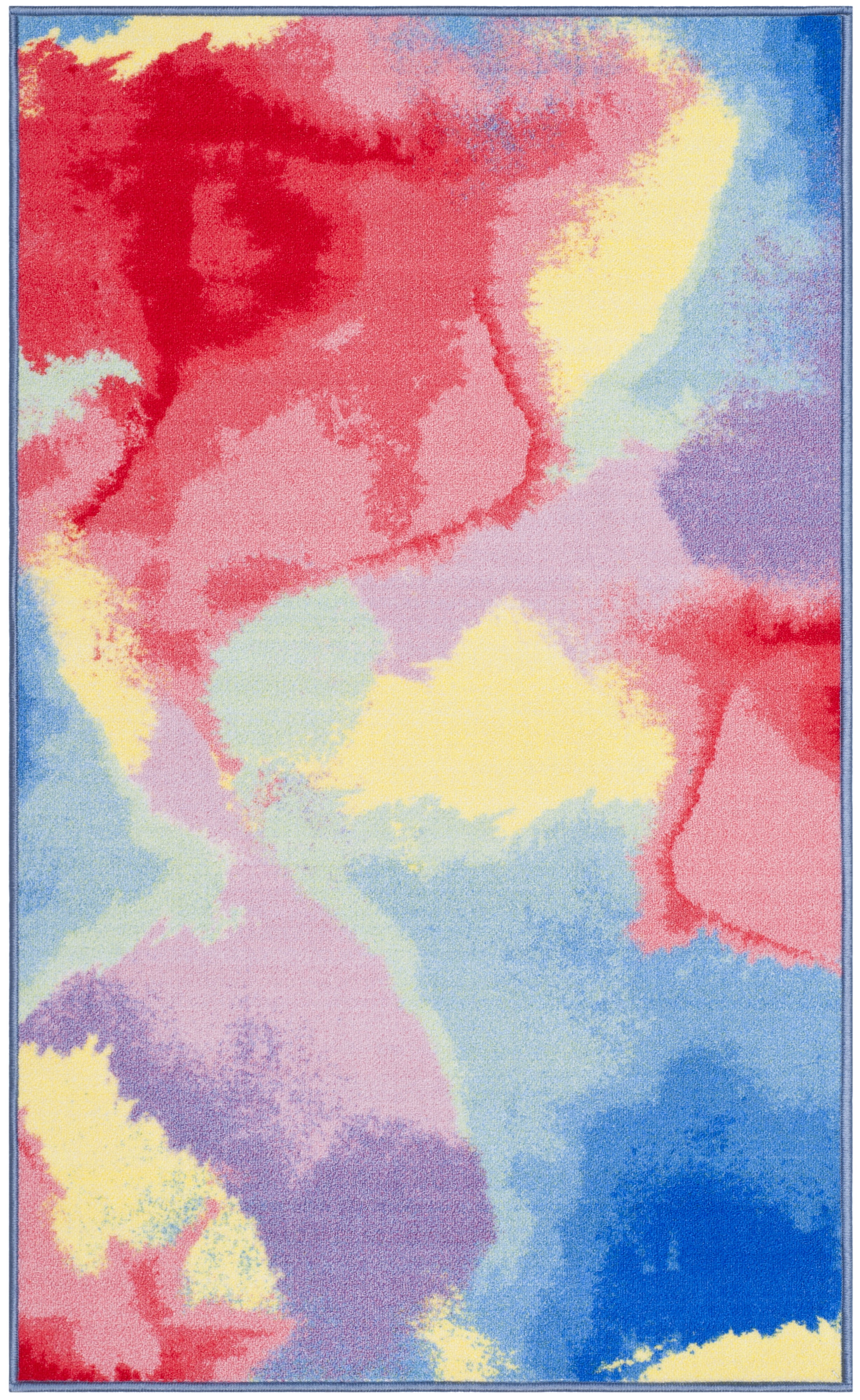 SAFAVIEH Paint Brush Abraham Colorful Area Rug, Fuchsia/Yellow, 3' x 5'