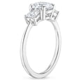thumbnail image 2 of Amor Jewel White Gold Plated 14K Diamond Ring - Oval Cut 2 Ct VVS1/D Lab Created Simulated Diamond Ring - 3 Stone Wedding Anniversary Engagement Ring For Women's - Promise Gifts for Women's, 2 of 2