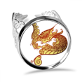 thumbnail image 1 of Coloré Phénix Animal Art Contour Anneau Réglable Amour Mariage Fiançailles, 1 of 3