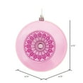 thumbnail image 2 of Vickerman 4.75" Pink Shiny Star Brite Ball Ornament, 4 per Bag, 2 of 2