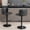 Dark Gray, variant on Newest Set of 2 Swivel Bar Stools, Tufted Back PU Leather with Adjustable Height,Burgundy, Industrial
