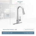 thumbnail image 1 of Moen 7864EWBL Sleek Motionsense Wave Sensor Touchless One-Handle High Arc Pulldown Modern Kitchen Faucet Featuring Power Clean, Matte Black, 1 of 2