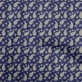 thumbnail image 1 of oneOone Cotton Poplin Blue Fabric Florals Craft Projects Decor Fabric Printed By The Yard 56 Inch Wide, 1 of 5