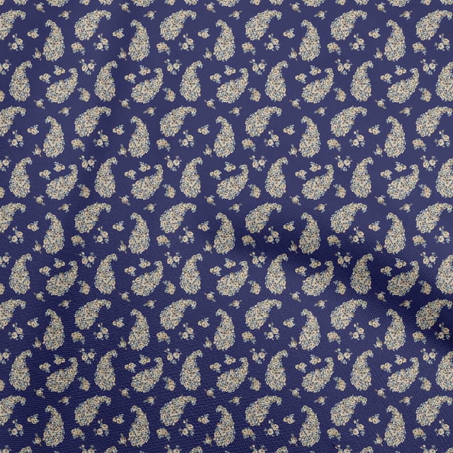 oneOone Polyester Spandex Blue Fabric Florals Sewing Material Print Fabric By The Yard 56 Inch Wide