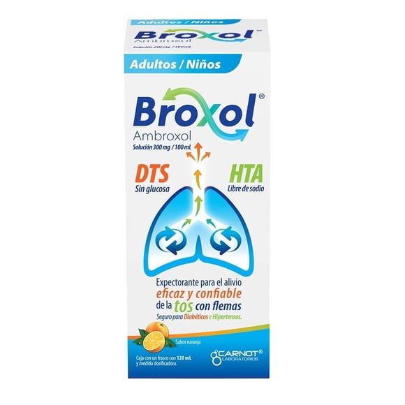 Broxol Ambroxol Sabor Naranja 300mg / 100ml, 120 ml