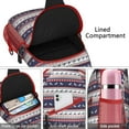 thumbnail image 4 of Sling Backpack,Dark Blue Christmas Reindeer and Donkey Pattern Sling Bag with Water Bottle Holder,Waterproof Sling Bag for Men/Women with Headphone Jack for Hiking,Travel, 4 of 6