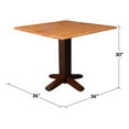 thumbnail image 4 of International Concepts T58-36SDP 36'' Carré Double drop leaf table à Manger Cinnemon/Espresso, 4 of 5