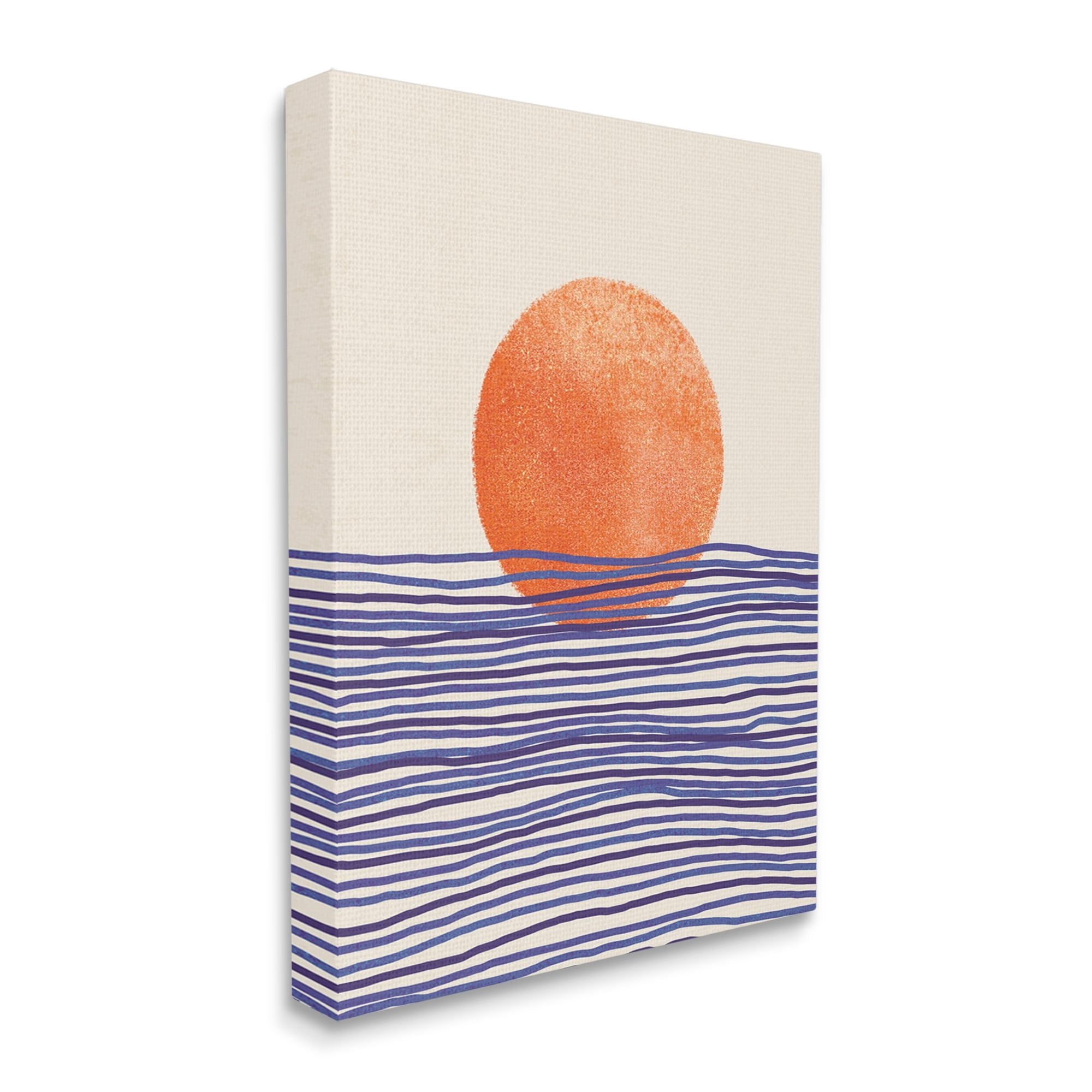 Stupell Contemporary Sea Landscape Sunshine Abstract Painting Gallery Wrapped Canvas Print Wall Art