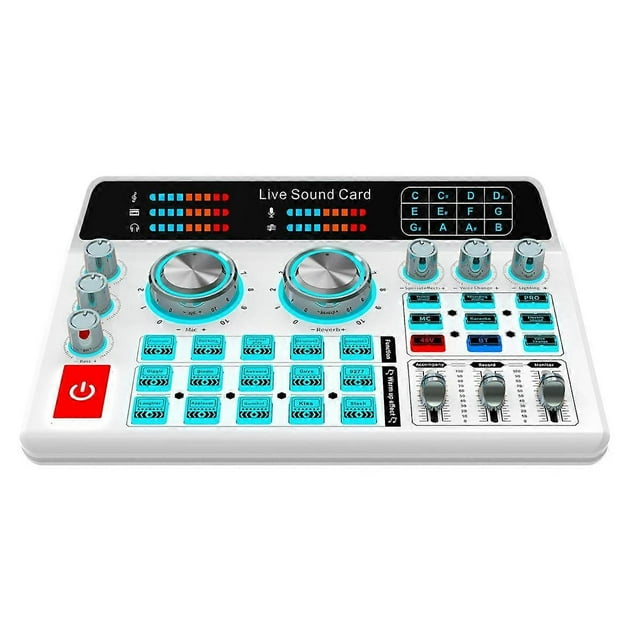 H9 Audio Mixer USB External Sound Card Headset Microphone Live Broadcast Sound Card for Mobile Phone Computer