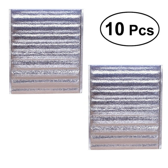 10pcs Aluminum Foil Insulated Food Storage Bag Thermal Cooler Reusable Thermal Lunch Snack Picnic Hot & Cold Pouch(20x30cm)