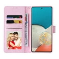 thumbnail image 5 of Allytech Samsung Galaxy A74 Wallet Case, Stylish Flowers Pattern PU Leather Cover with Wrist Strap & Card Slots, Kickstand Magnetic Closure Shockproof Case for Women Girls, Pink Rose, 5 of 6