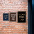 thumbnail image 5 of Signs ByLITA Portrait Round Food Preparation Area: Cooked Foods Only Door or Wall Sign Durable ABS Plastic | Laser Engraved | Easy Installation | Kitchen | Hygiene Sign (Brushed Silver) - Small, 5 of 8