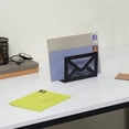 thumbnail image 3 of MyGift Modern 6 inch Envelope-Design Metal Desktop Letter Holder, Black, 3 of 5
