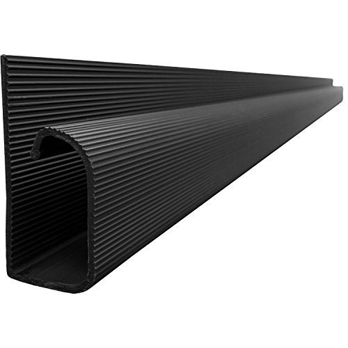 J Channel Cable Raceway - Black - 48" Length - 6 Pack