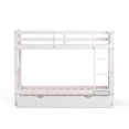 thumbnail image 4 of Arca Solid Wood Twin Over Twin Bunk Bed and Trundle in White, 4 of 8