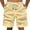Khaki, variant on Summer Men Fashion Sports Cargo Pants Straight Leg Loose Beach Shorts Black XXL