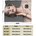 thumbnail image 2 of Jennifer Lawrence Flannel Blanket Soft Air Conditioner Blanket Anti-Pilling Lap Blanket for Sofa Bedroom Living Room80"x60", 2 of 6
